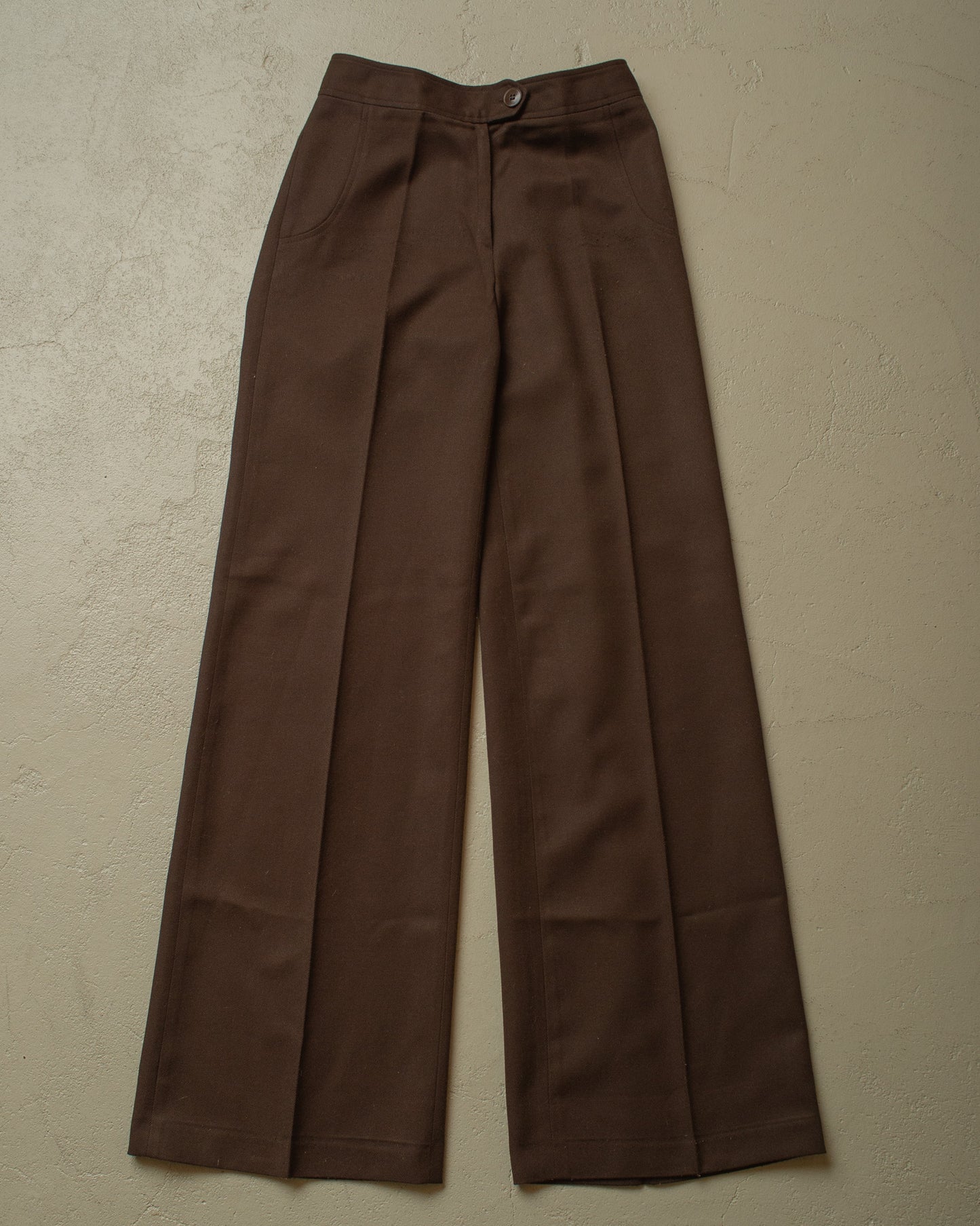 1970s Heilig Womens Flared Pants brown - W26 L33