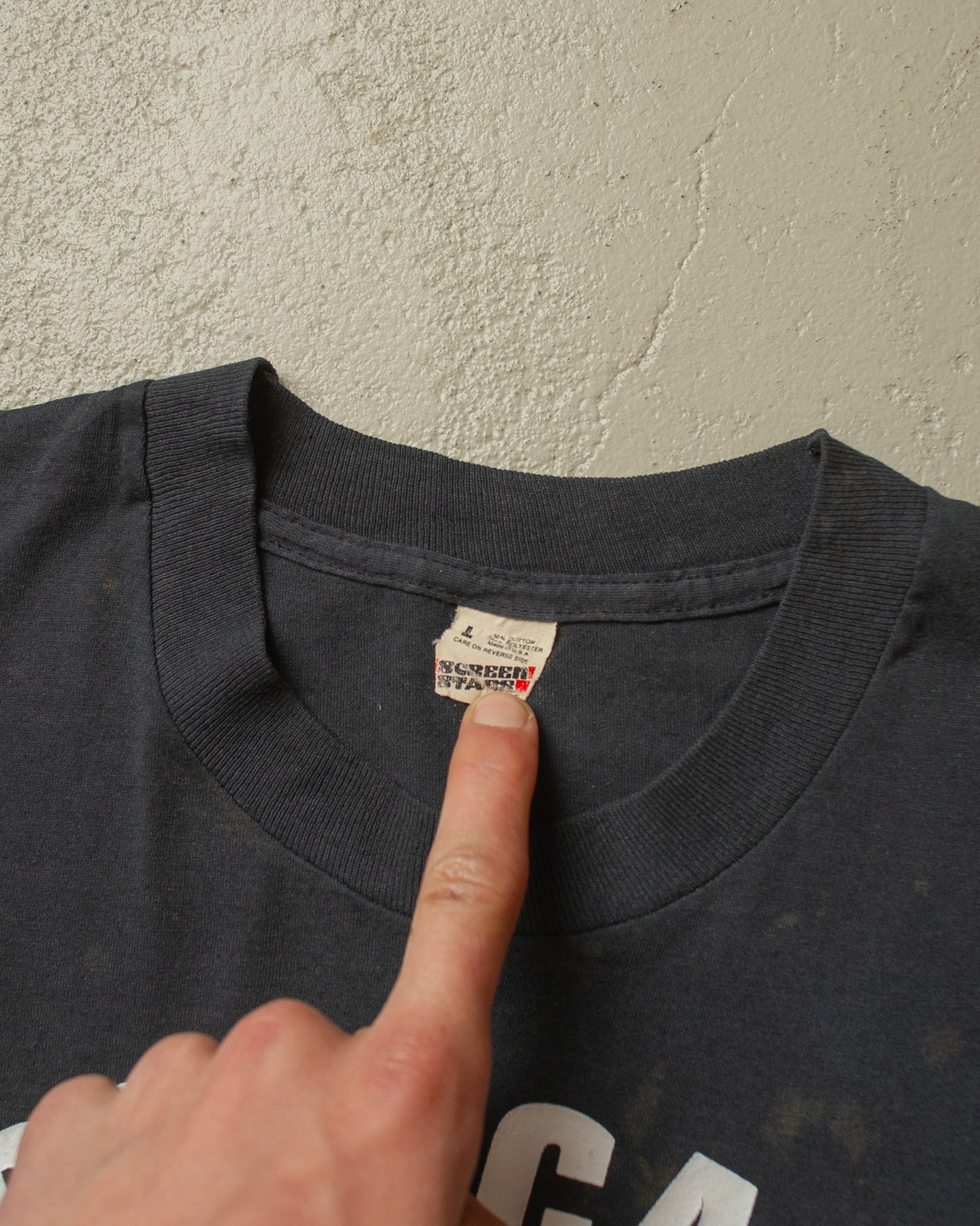 1980s Rapco Cable Stained T-shirt black - M/L