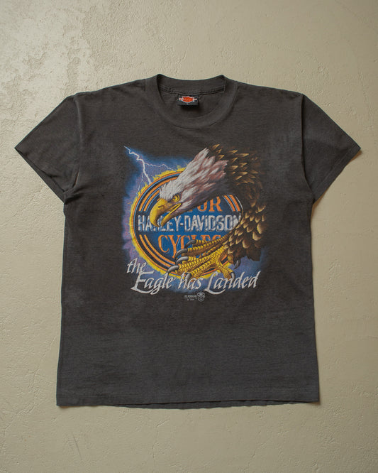 1988 Harley Davidson "the Eagle has landed" 3D Emblem T-shirt - M/L