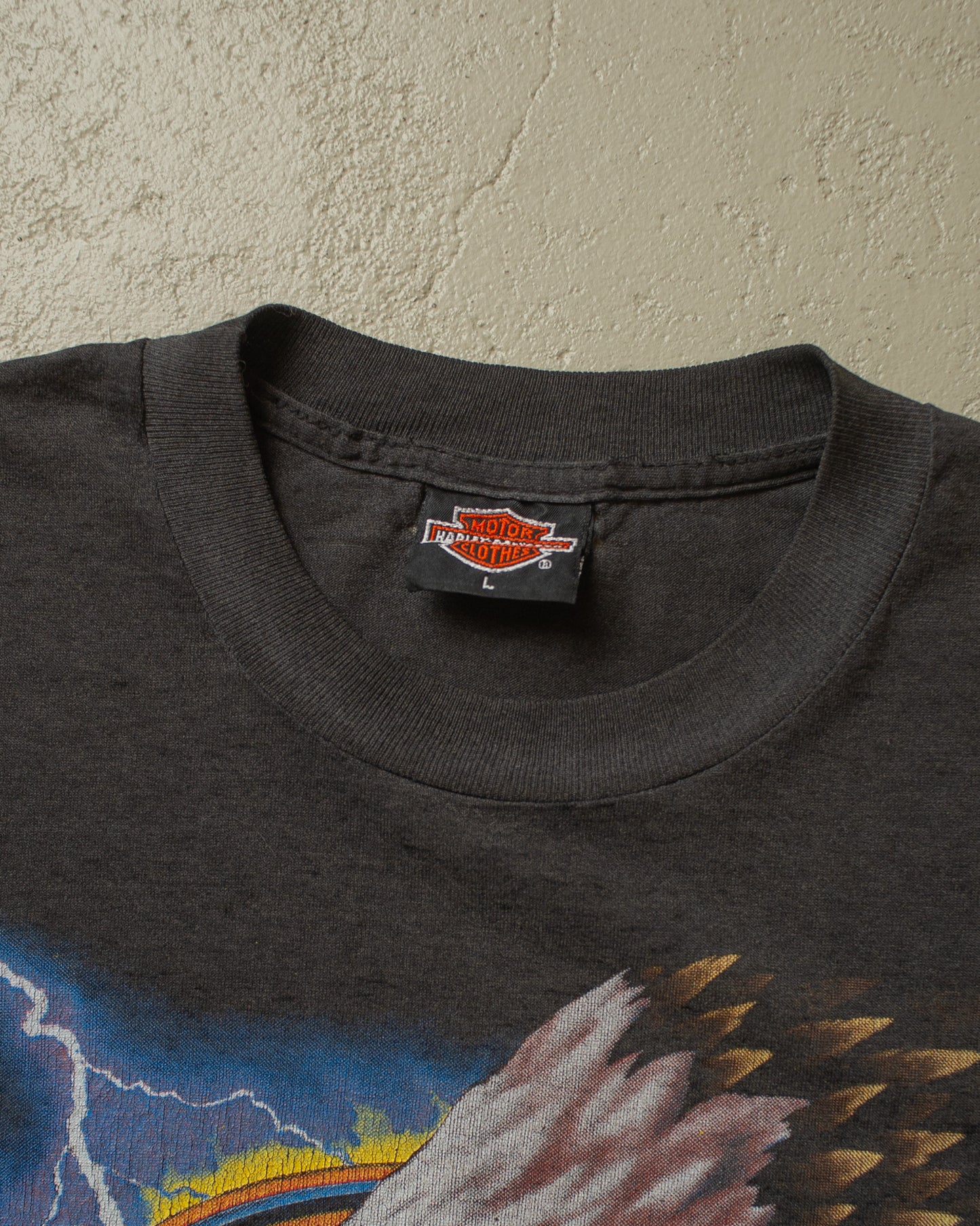 1988 Harley Davidson "the Eagle has landed" 3D Emblem T-shirt - M/L