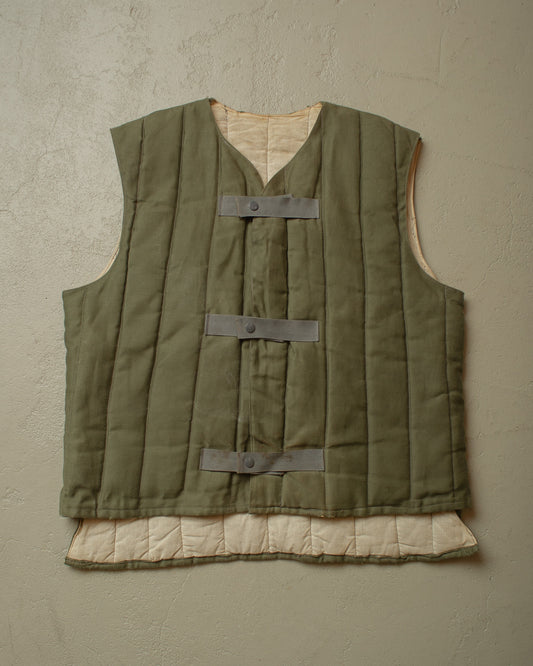 1970s/80s Soviet Padded Vest green - L