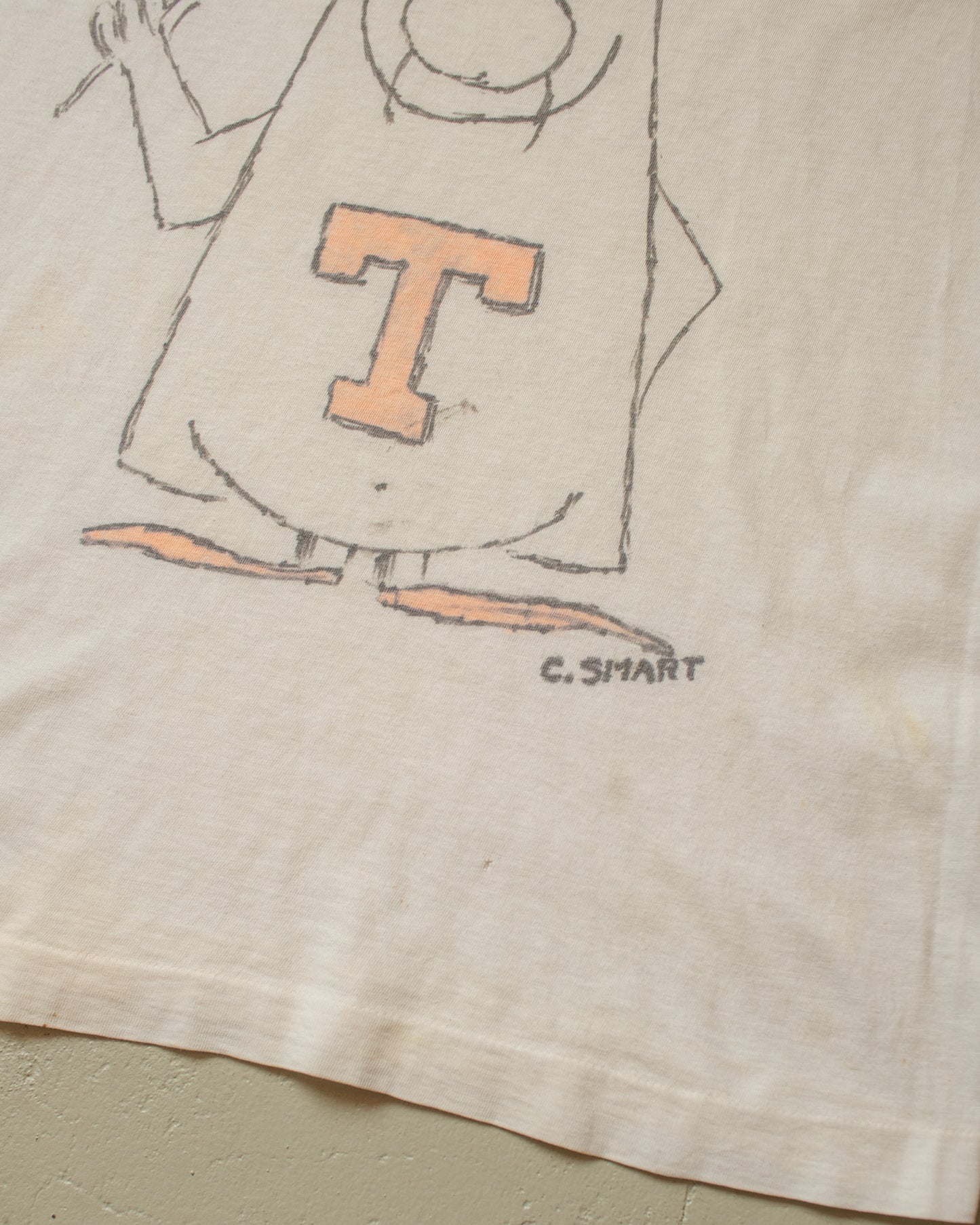 1950s/60s Handpainted unworn Thayer Frat T-shirt white - M