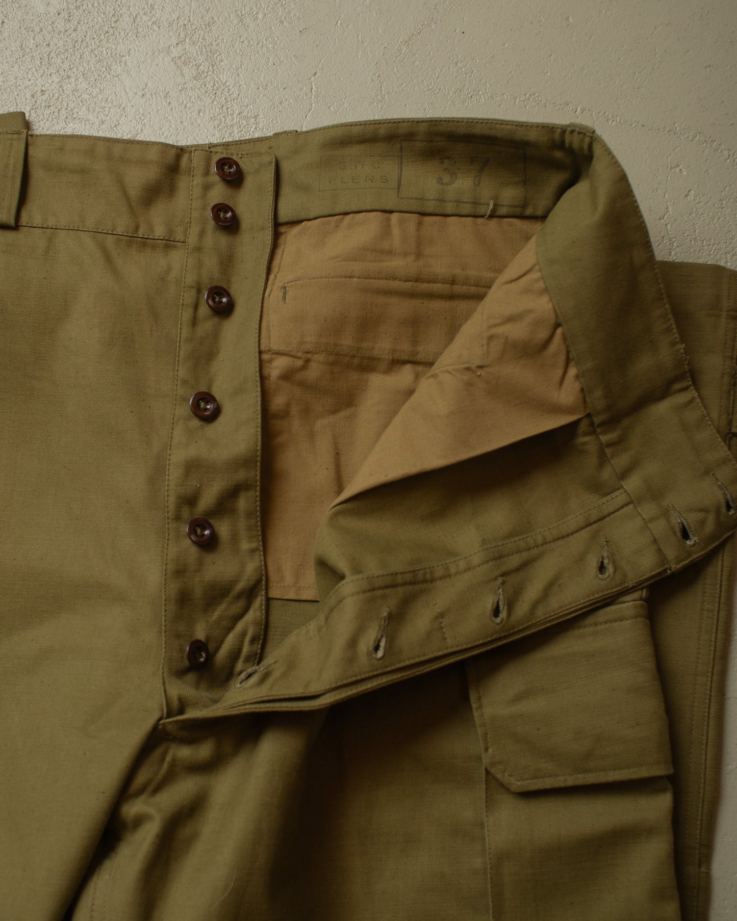 1940s/50s French Army Motorcycle Pants brown - W38,5 L32