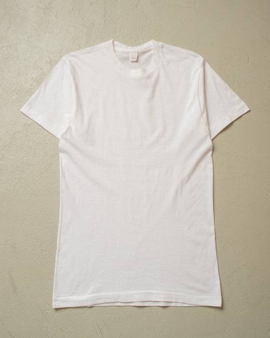 1980s Fruit of the Loom Blank T-shirt white - M/L