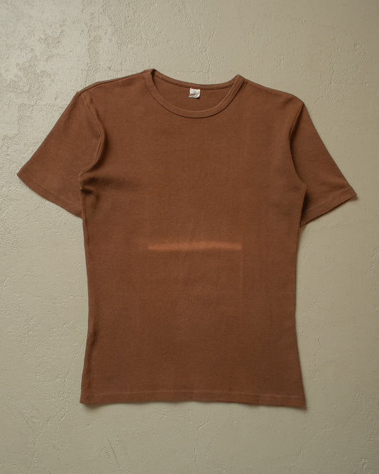 1970s Blank Faded T-shirt brown - S/M