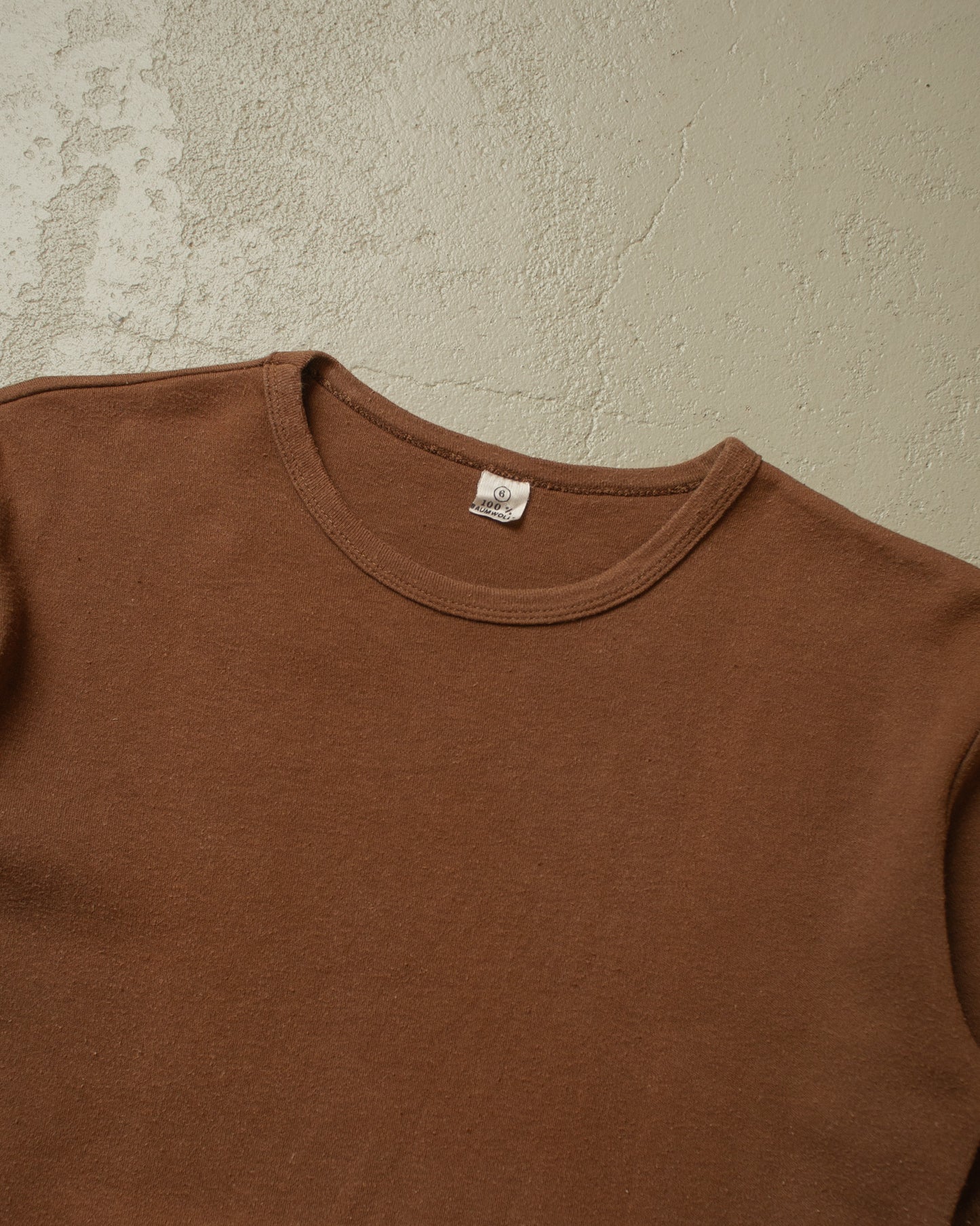 1970s Blank Faded T-shirt brown - S/M