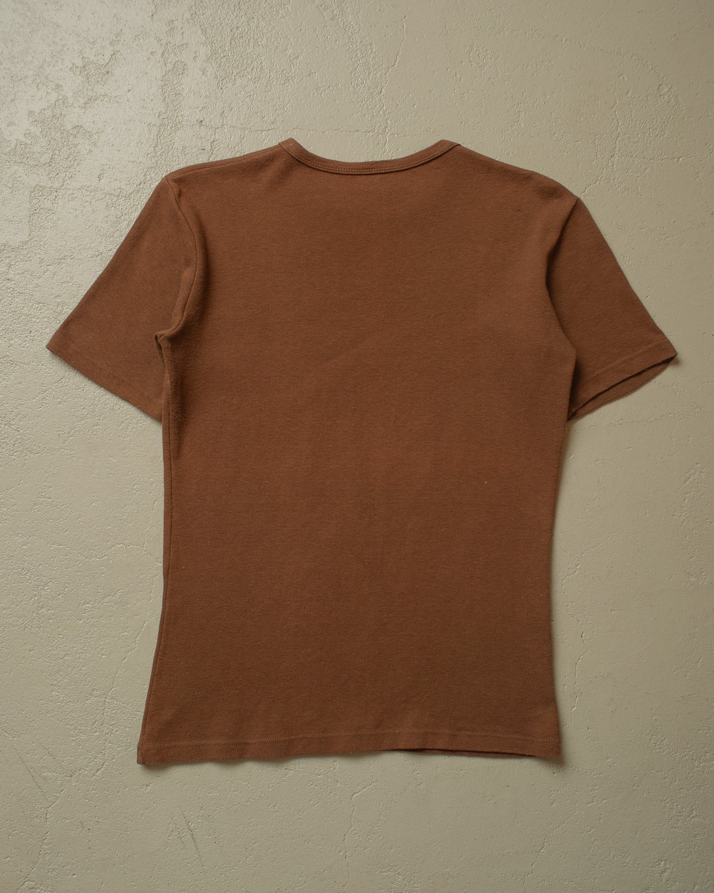 1970s Blank Faded T-shirt brown - S/M