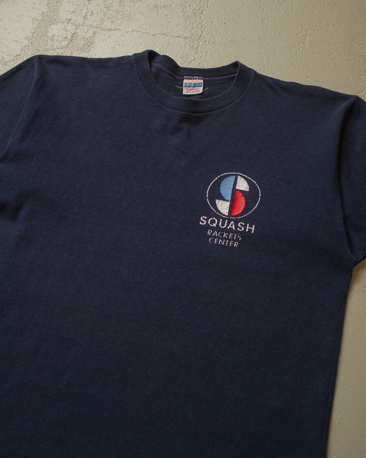 1970s Champion Squash Center T-shirt navyblue - S/M