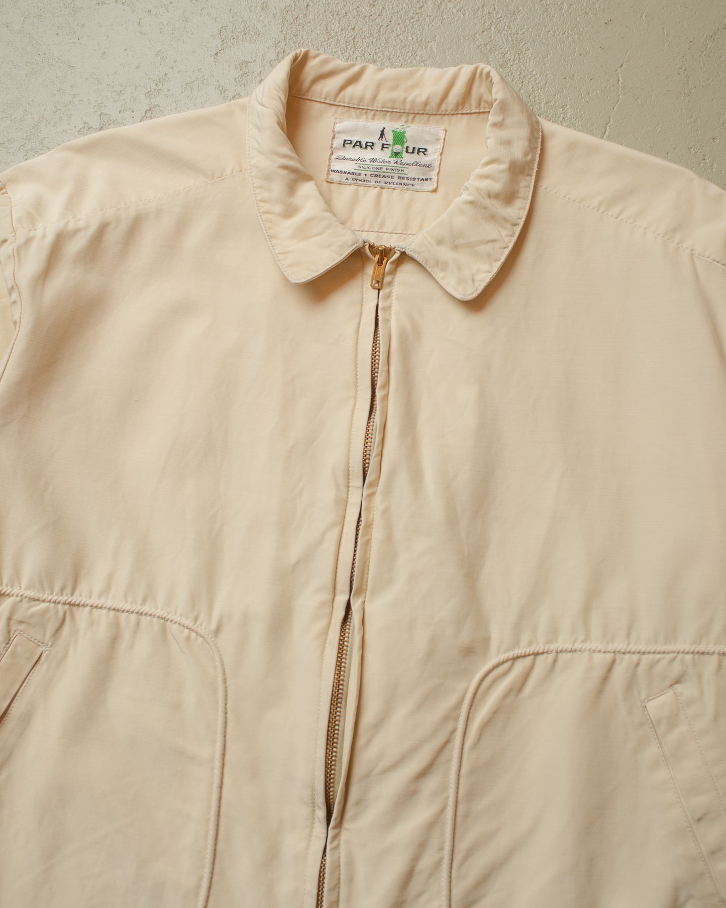 1960s Par Four Golf Chinstrap Jacket beige - M/L