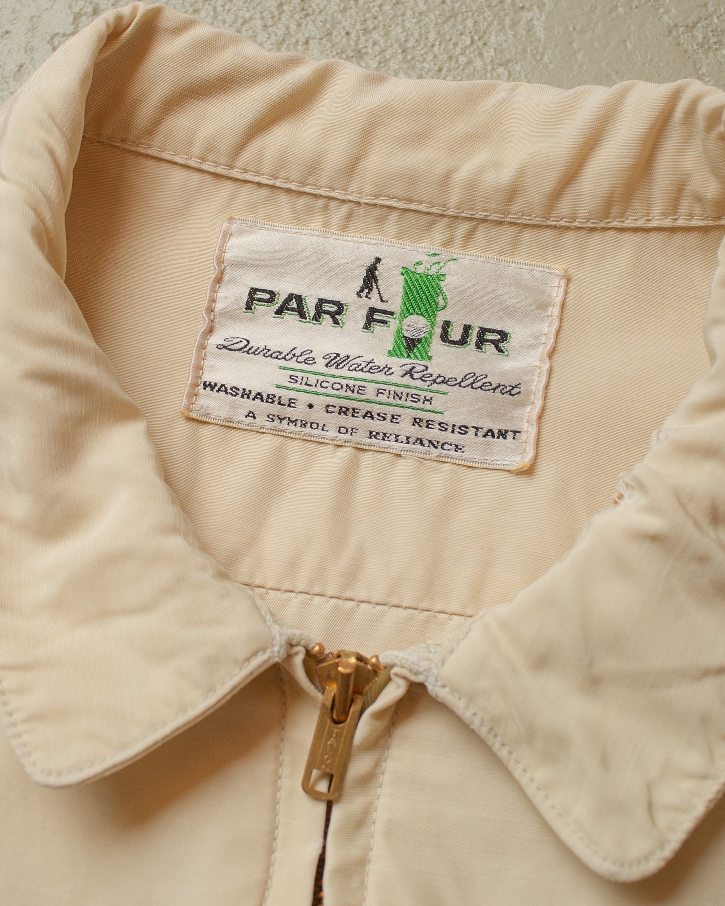 1960s Par Four Golf Chinstrap Jacket beige - M/L