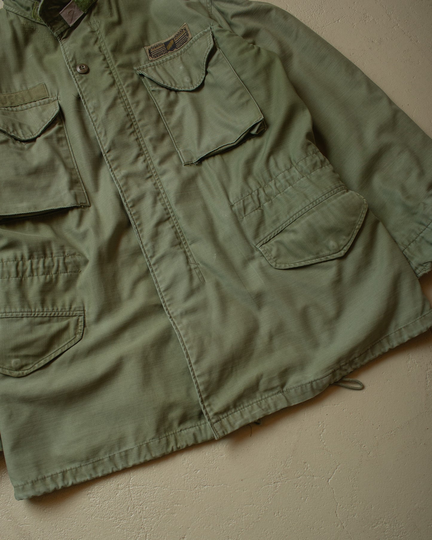 1980s Faded US Army M-65 Jacket green - M