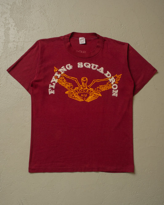 1980s Flying Squadron UAW T-shirt burgundy - S/M