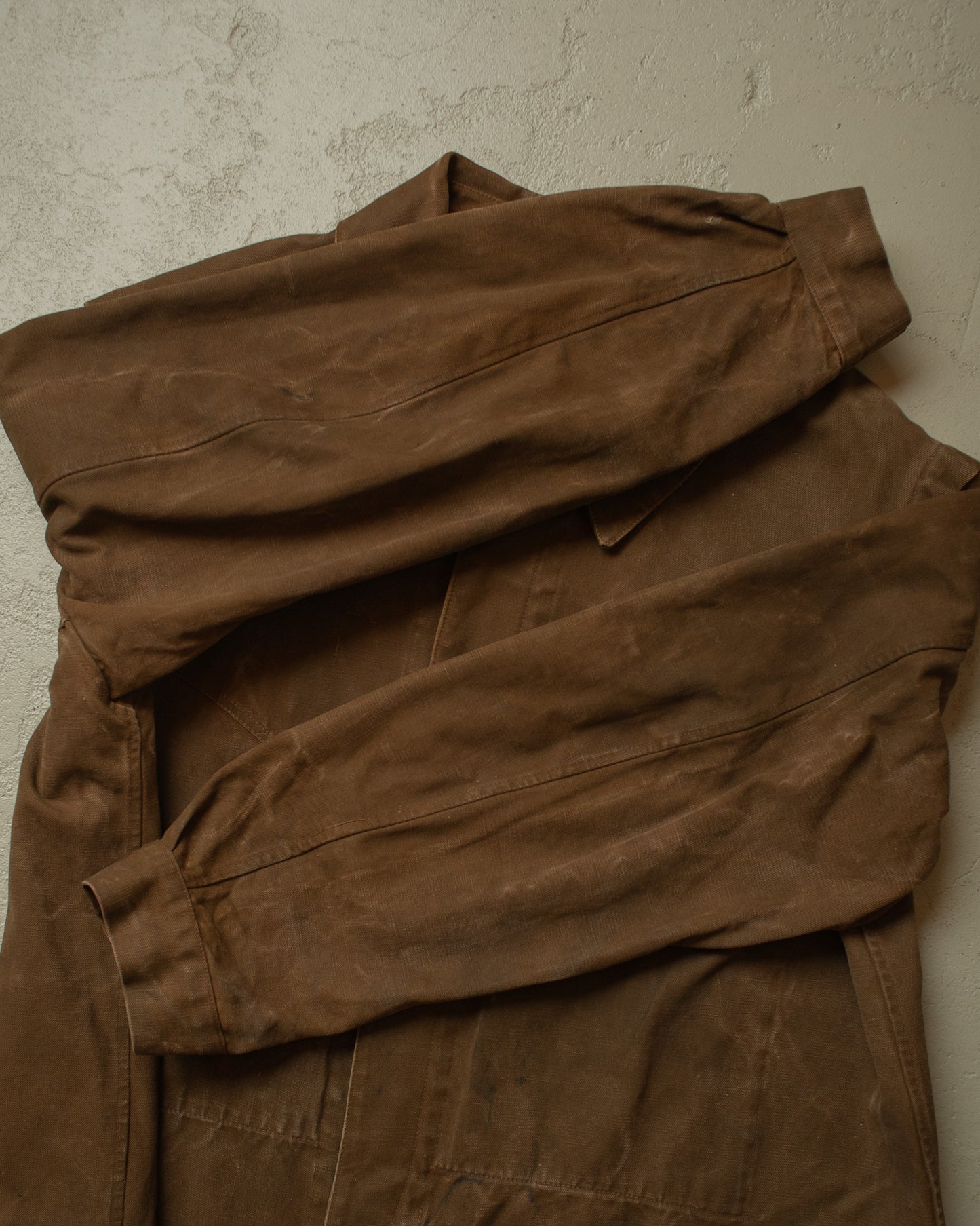 1940s French Railway Canvas Workwear Jacket brown - XXL