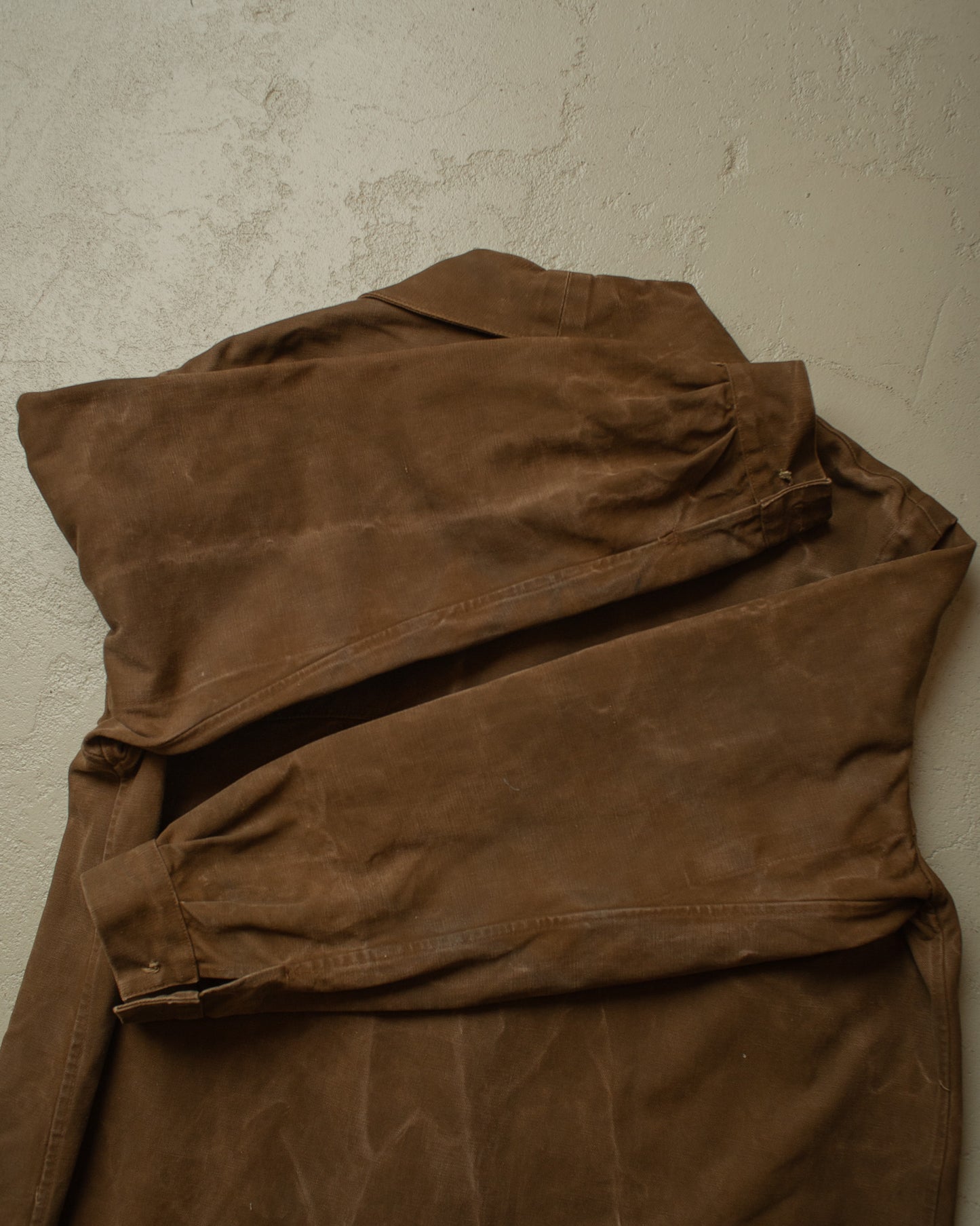 1940s French Railway Canvas Workwear Jacket brown - XXL