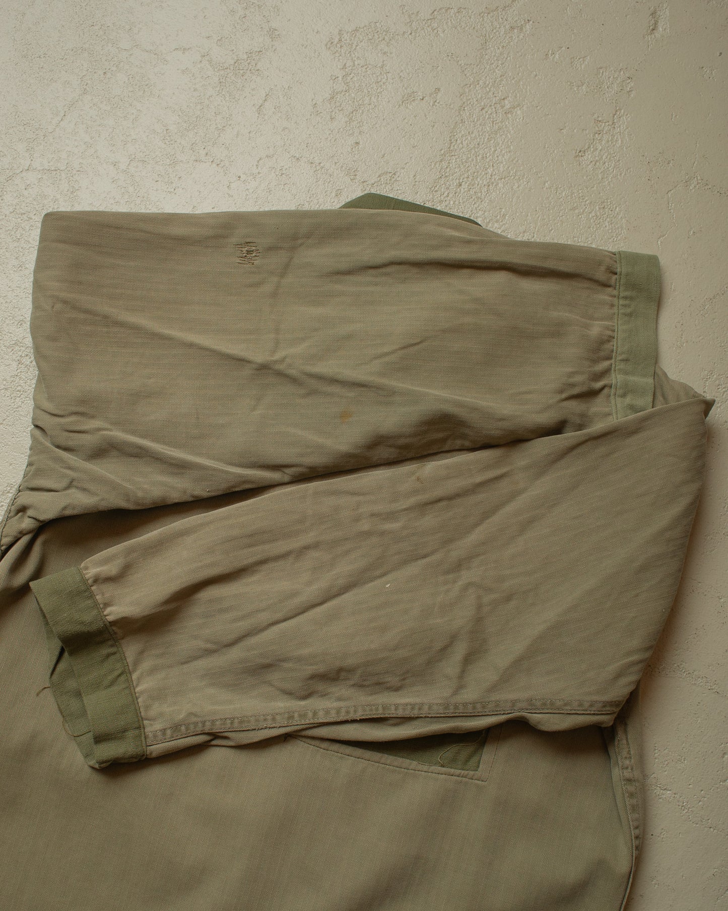 1940s WW2 US Army repaired HBT (Gas Flap)Jacket khaki - M