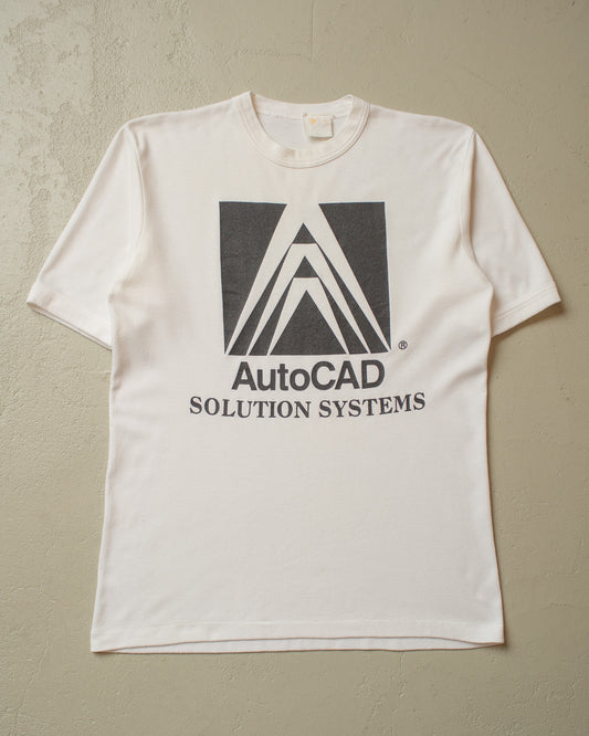 1980s AutoCAD Software T-shirt white - M/L