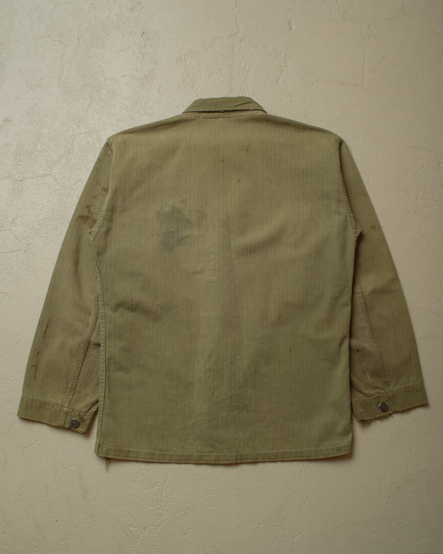 1940s US Army WW2 HBT (Gas Flap) Jacket khaki - M
