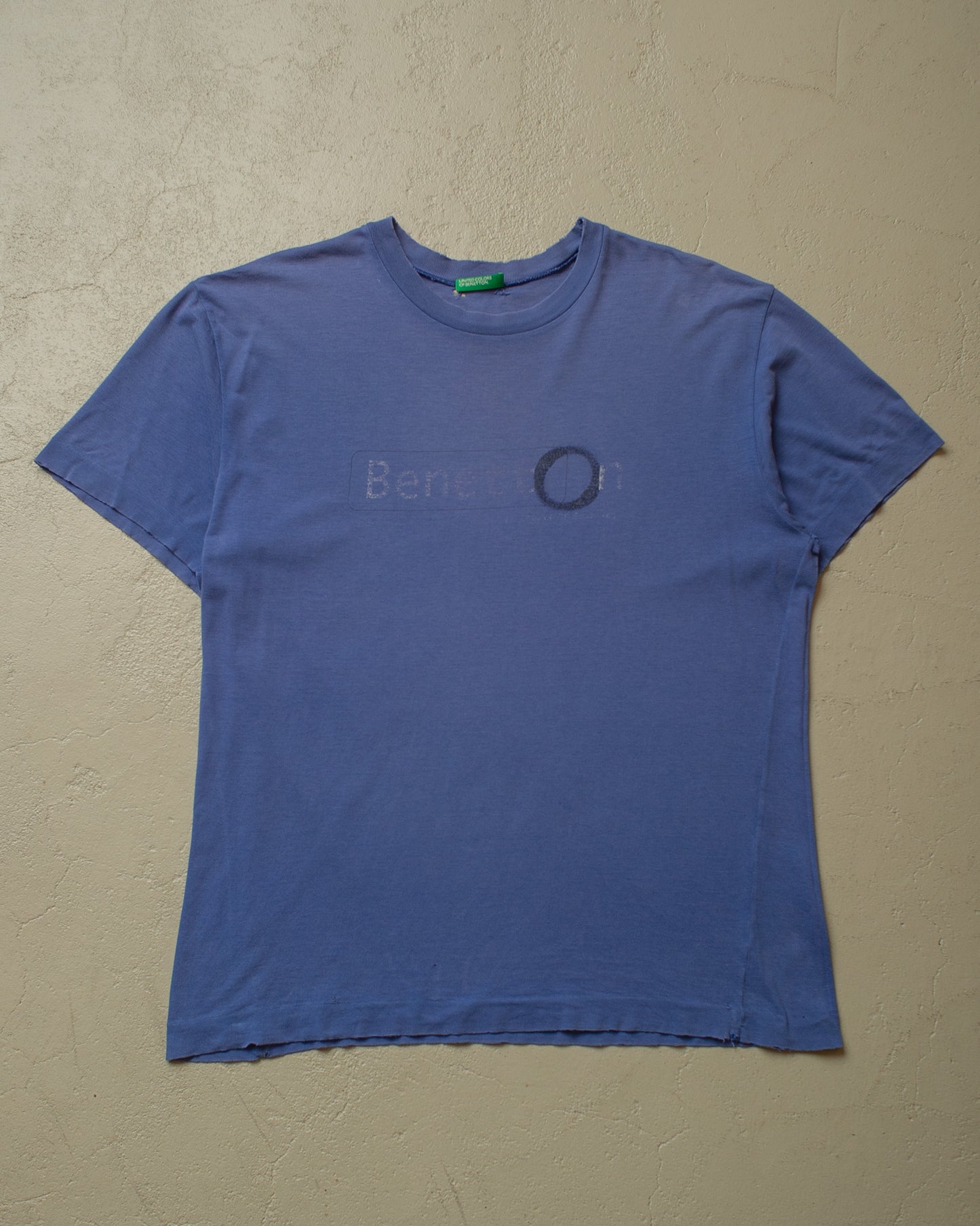 1980s/90s distressed Benetton T-shirt blue - L