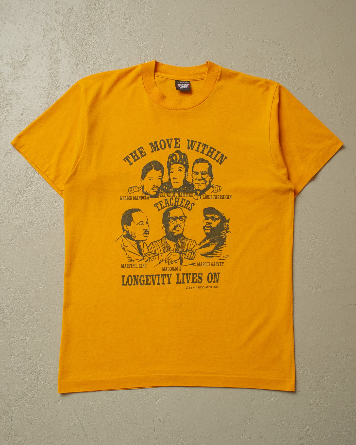 1989 "Longevity lives on" T-shirt yellow - M/L
