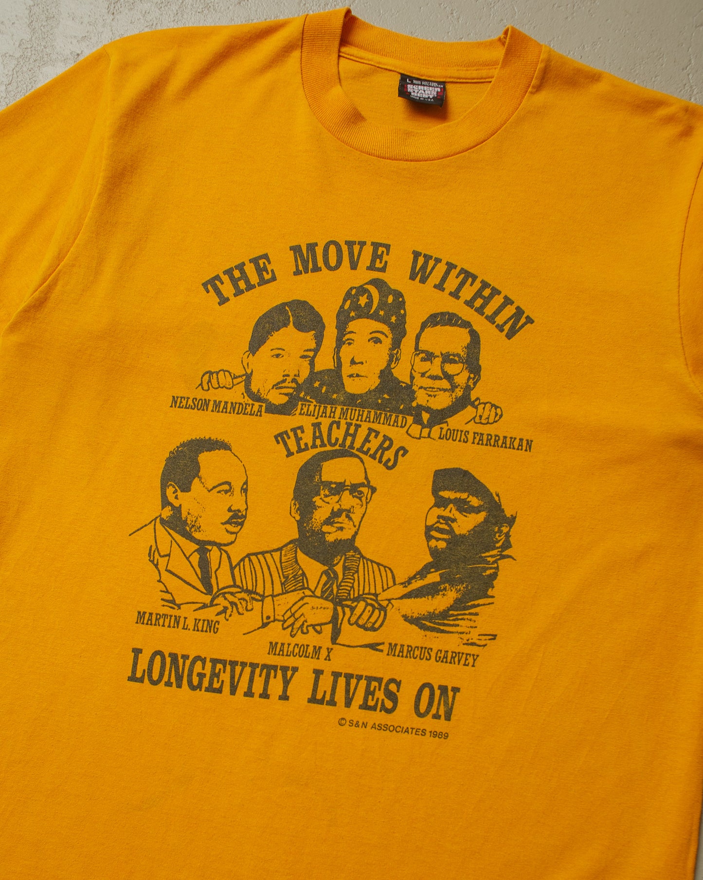 1989 "Longevity lives on" T-shirt yellow - M/L