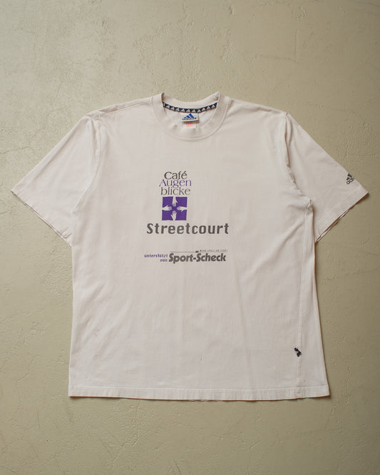 2000s Adidas Café T-shirt white - XL