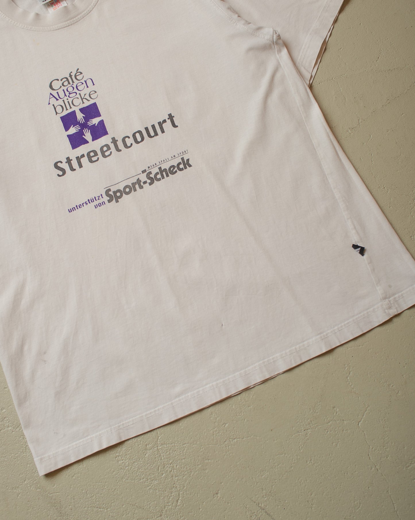 2000s Adidas Café T-shirt white - XL