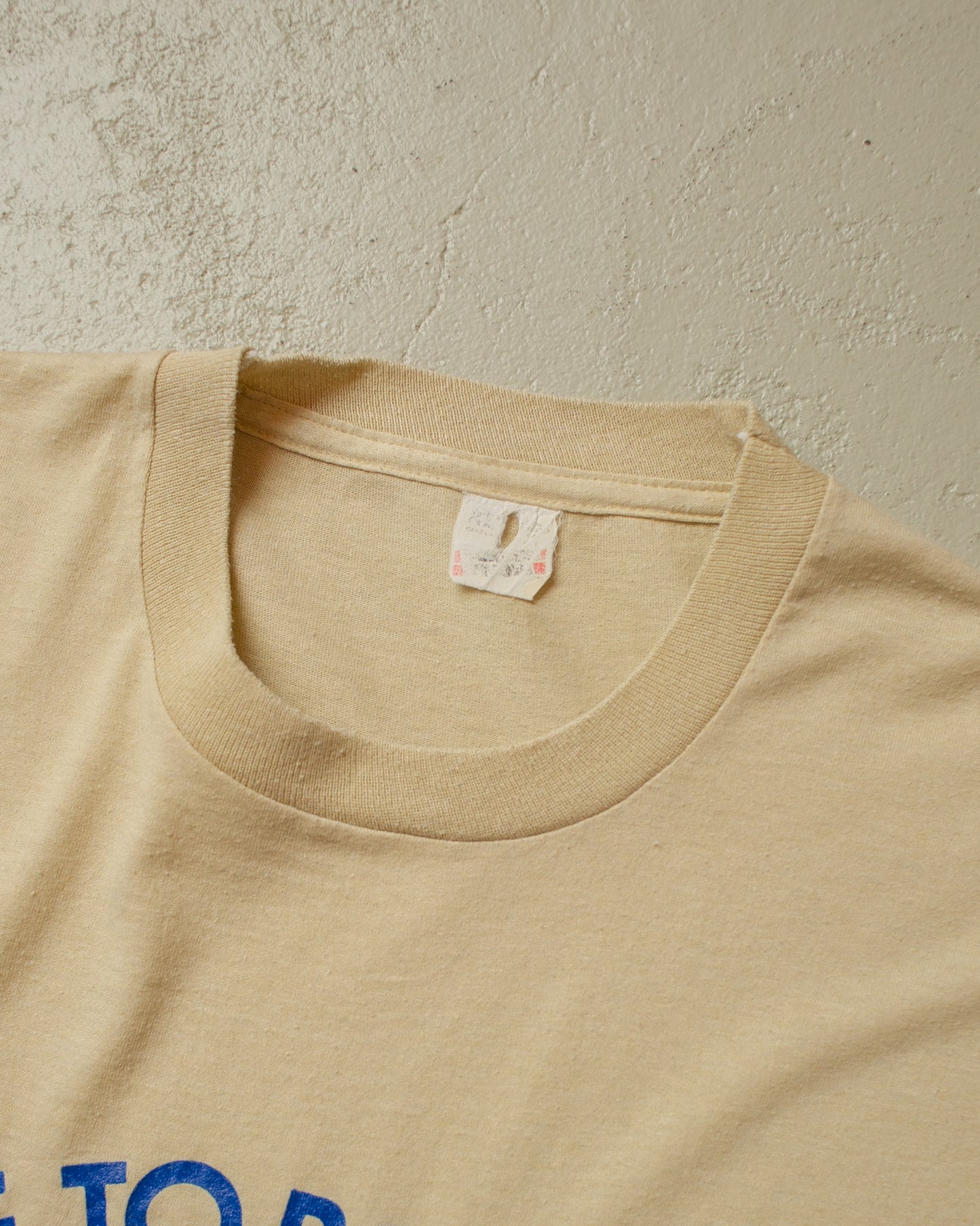 1980s "Dare to be Great" T-shirt beige - L