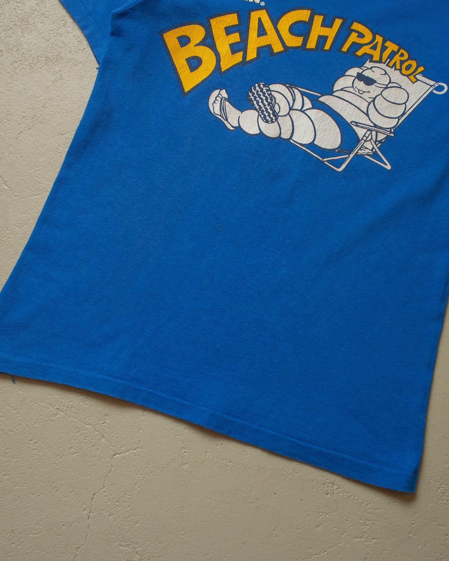 1980s Michelin Beach Patrol T-shirt blue - S