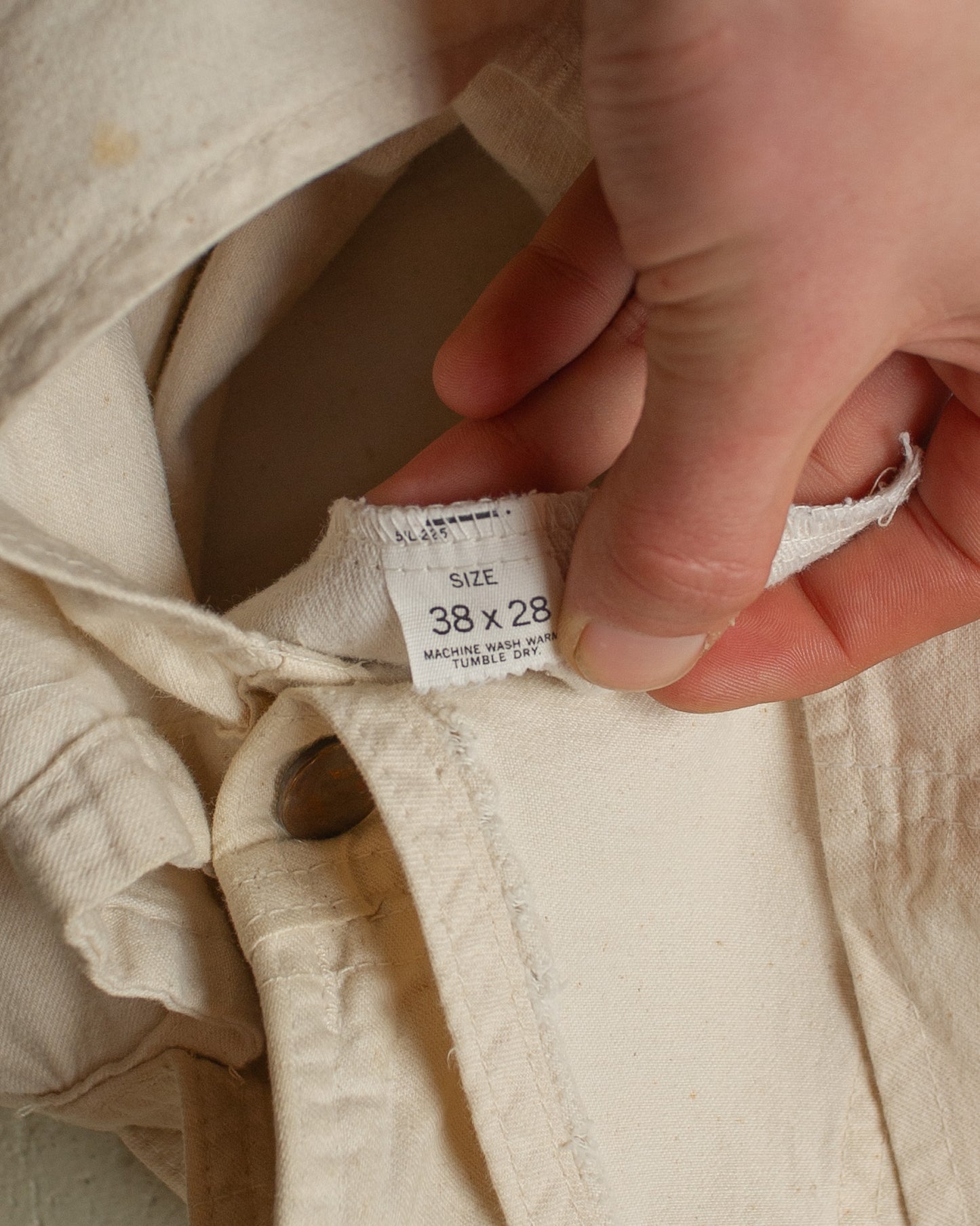 1960s US made light Cotton Overall white - W38 L28