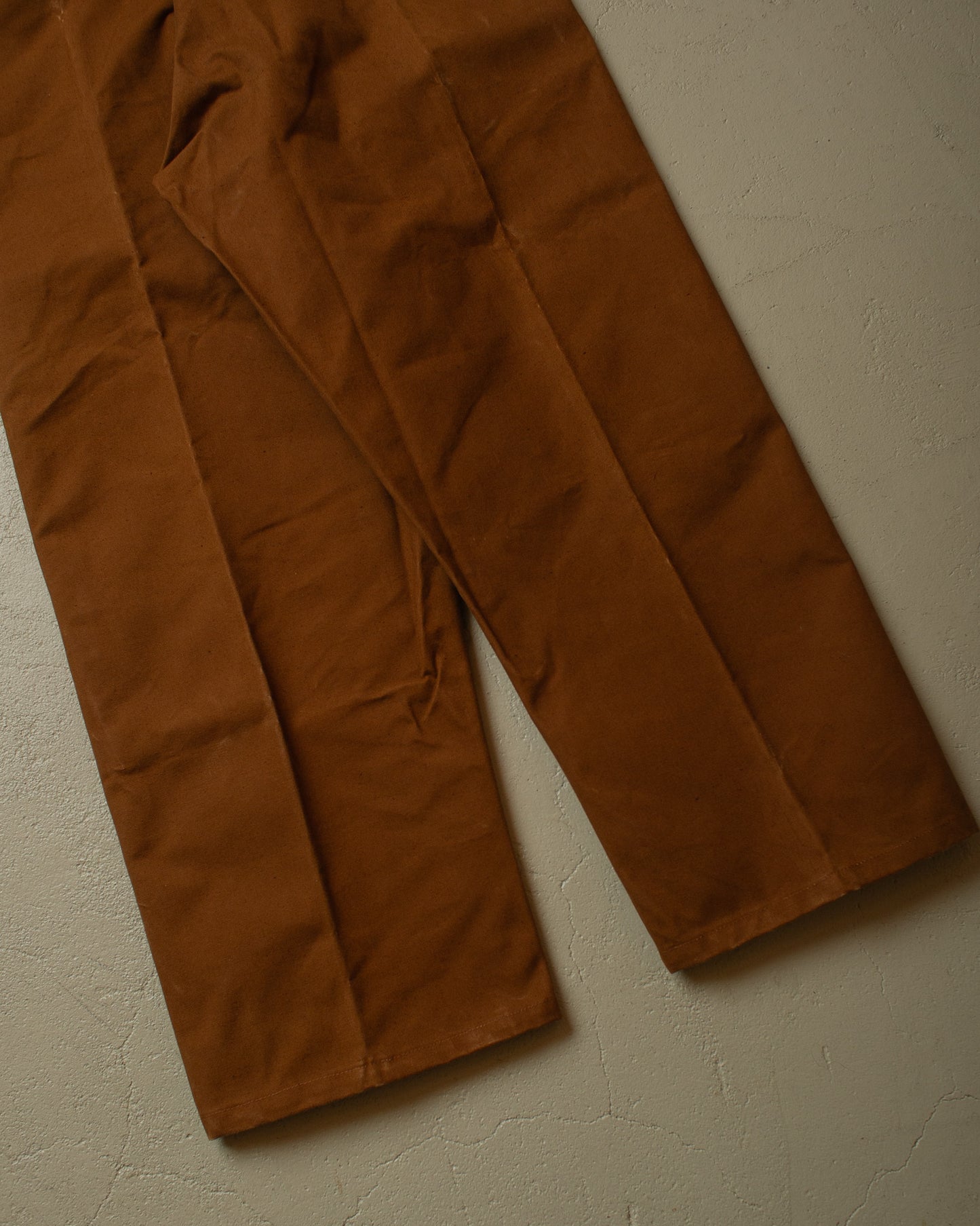 1940s/50s French Railway Canvas Fishtail Pants brown - W35 L27
