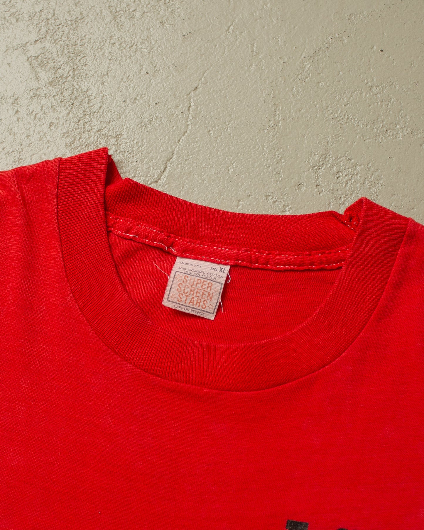1980s Fighting-171 Aces Army T-shirt red - M/L