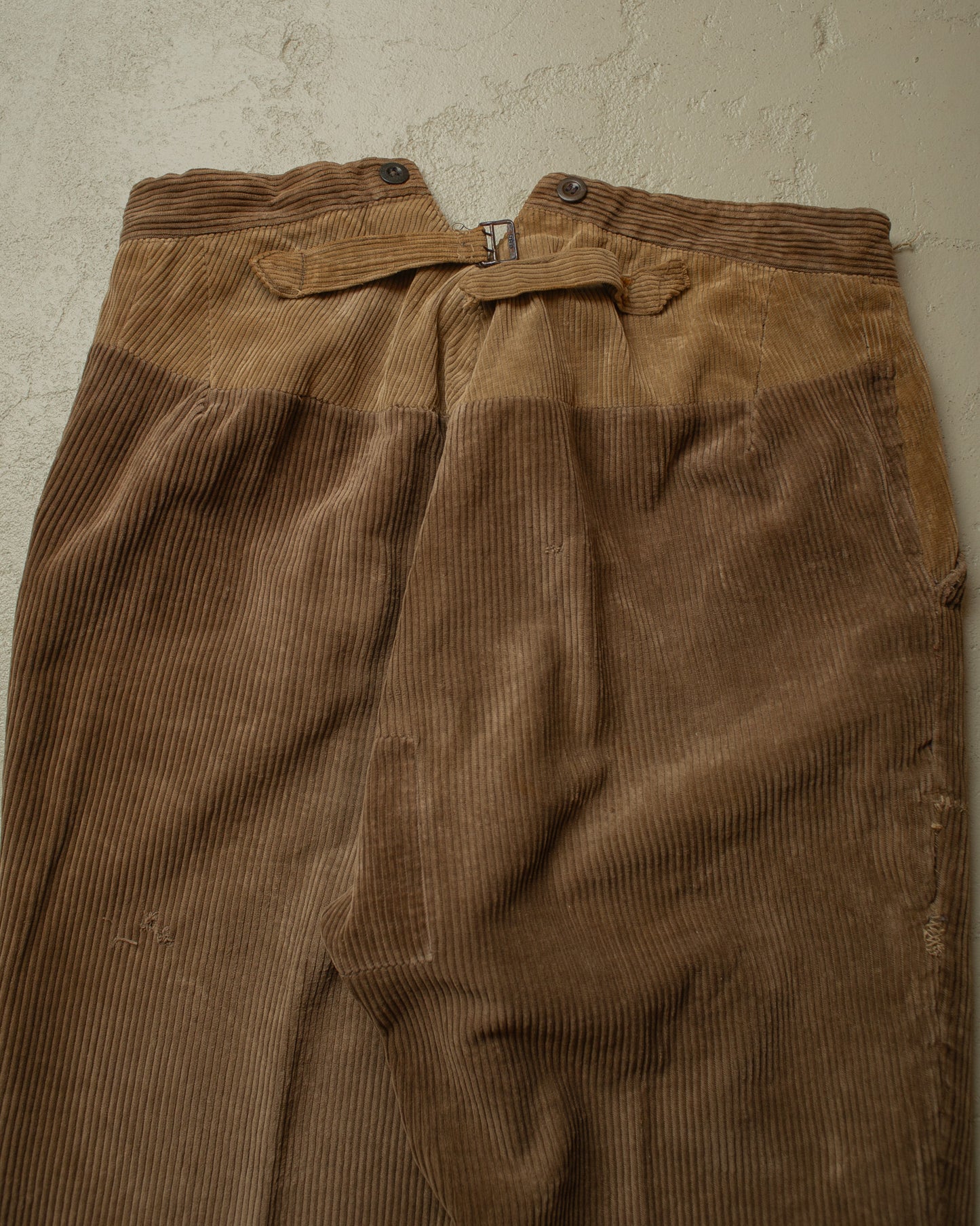 1930s repaired French Corduroy Pants brown - W32,5 L28