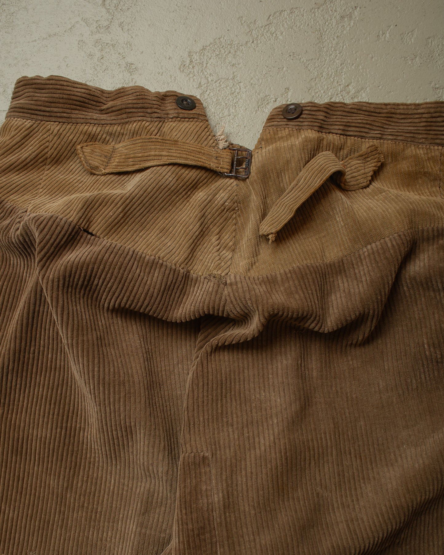 1930s repaired French Corduroy Pants brown - W32,5 L28