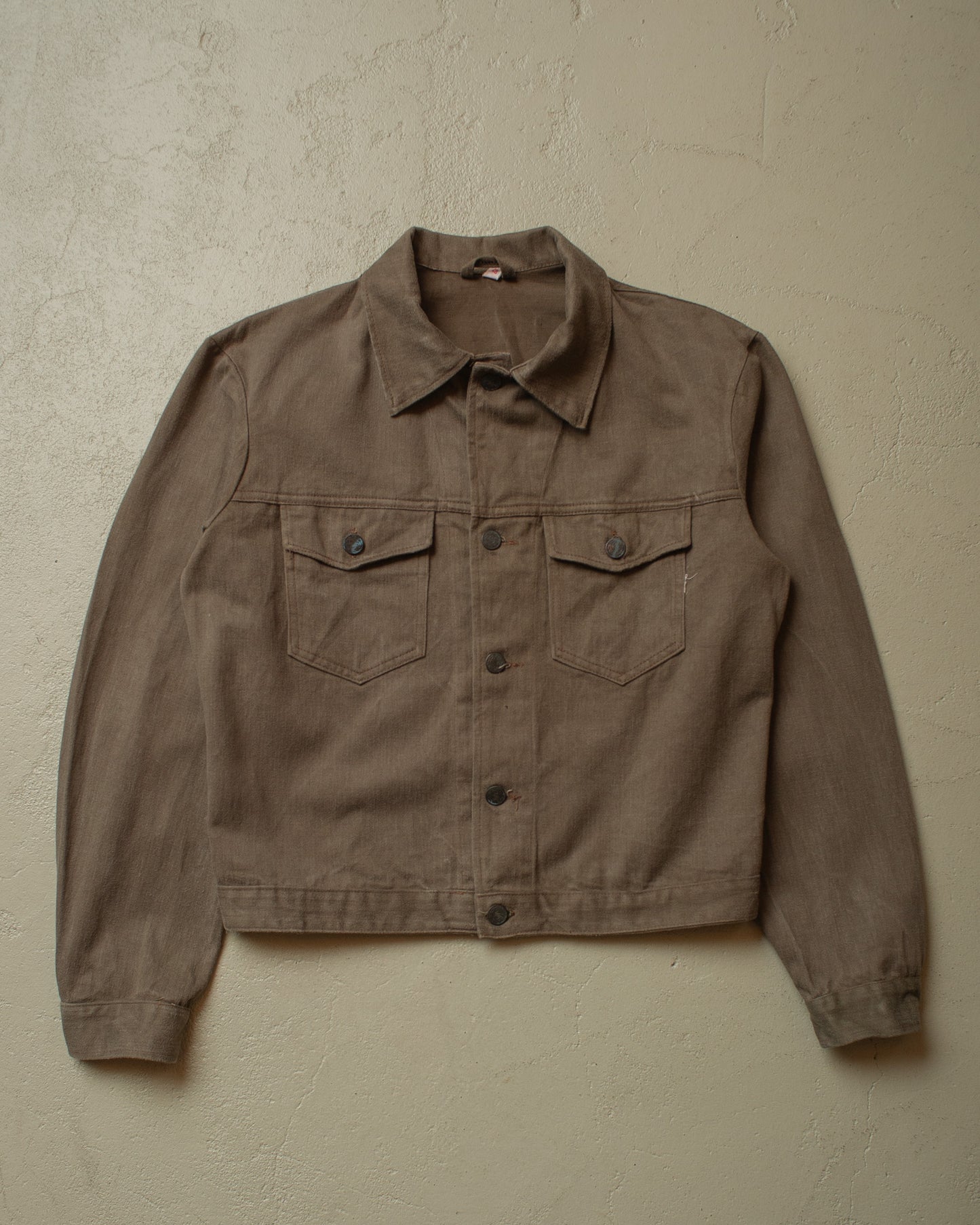 1970s Belgian Two Pocket Denim Jacket grey - M