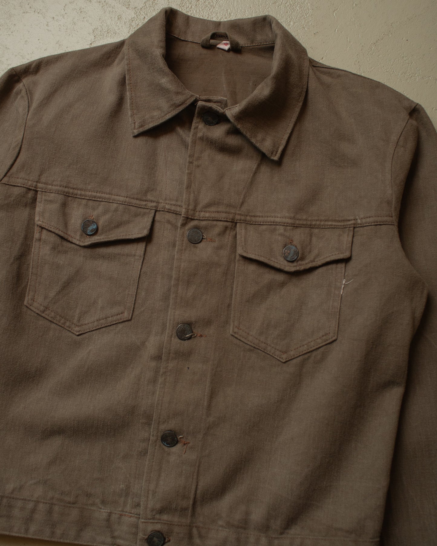 1970s Belgian Two Pocket Denim Jacket grey - M