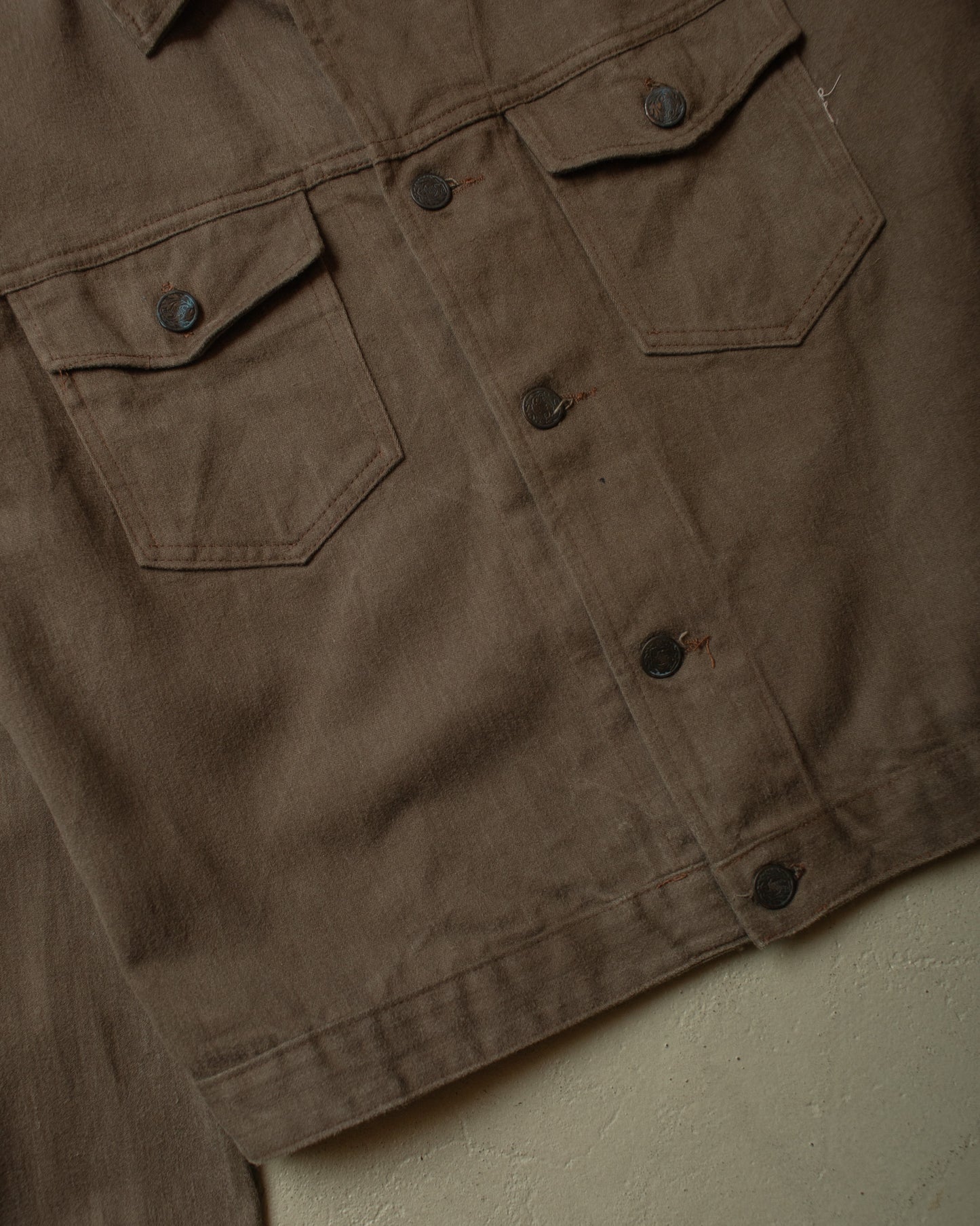 1970s Belgian Two Pocket Denim Jacket grey - M