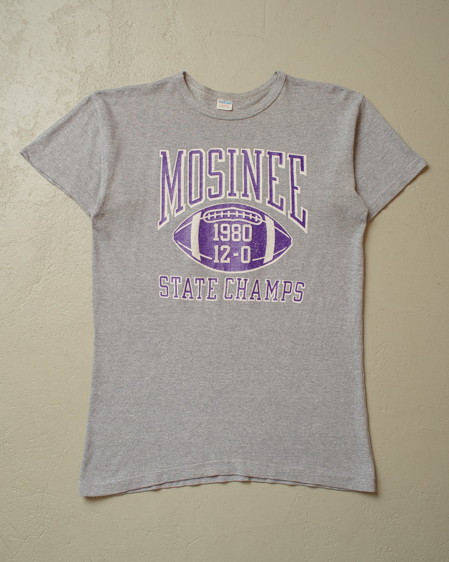 1980 Champion Mosinee State Champs T-shirt grey - M/L