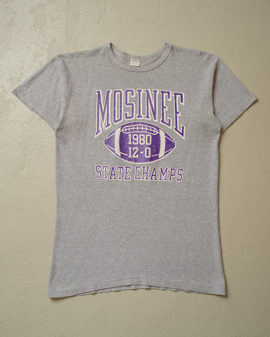1980 Champion Mosinee State Champs T-shirt grey - M/L