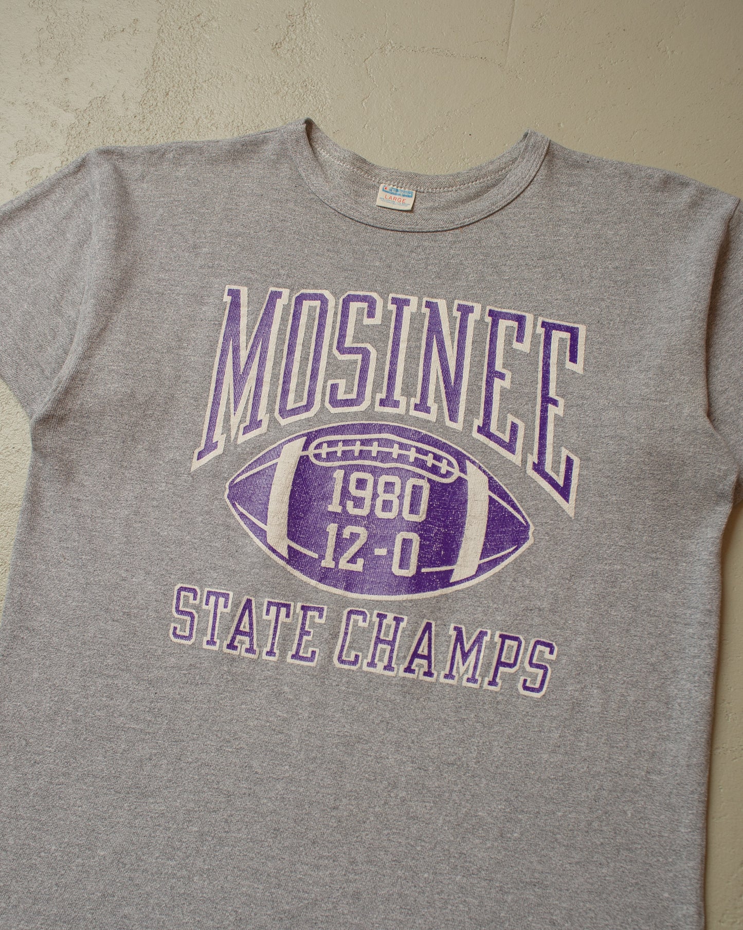 1980 Champion Mosinee State Champs T-shirt grey - M/L