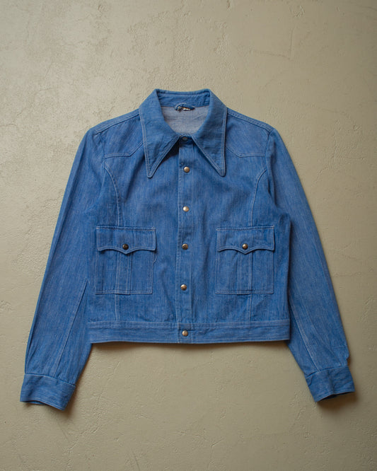 1970s/80s French Denim Jacket blue - M