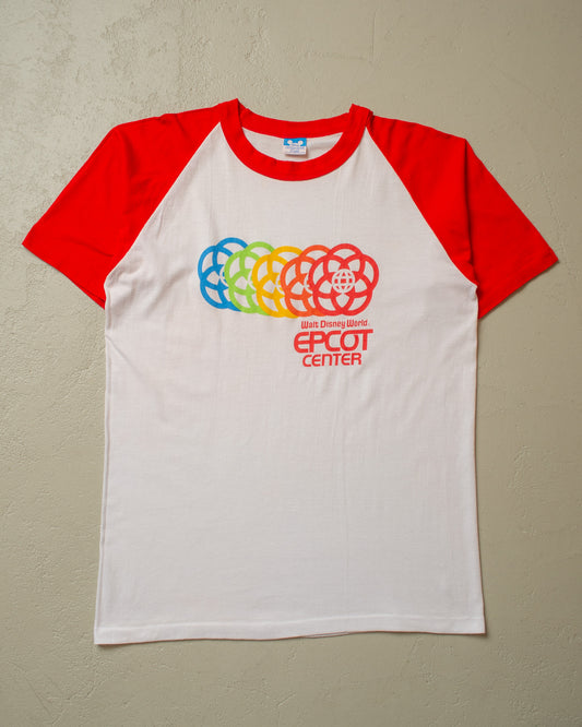 1980s Epcot Center Two Tone T-shirt white - L/XL