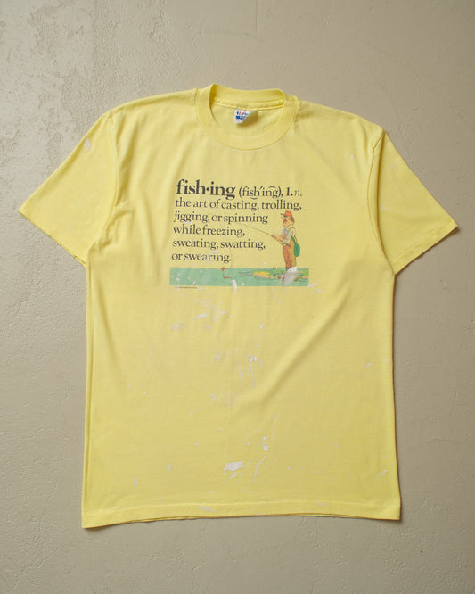 1980s Painter Fishing T-shirt yellow - L