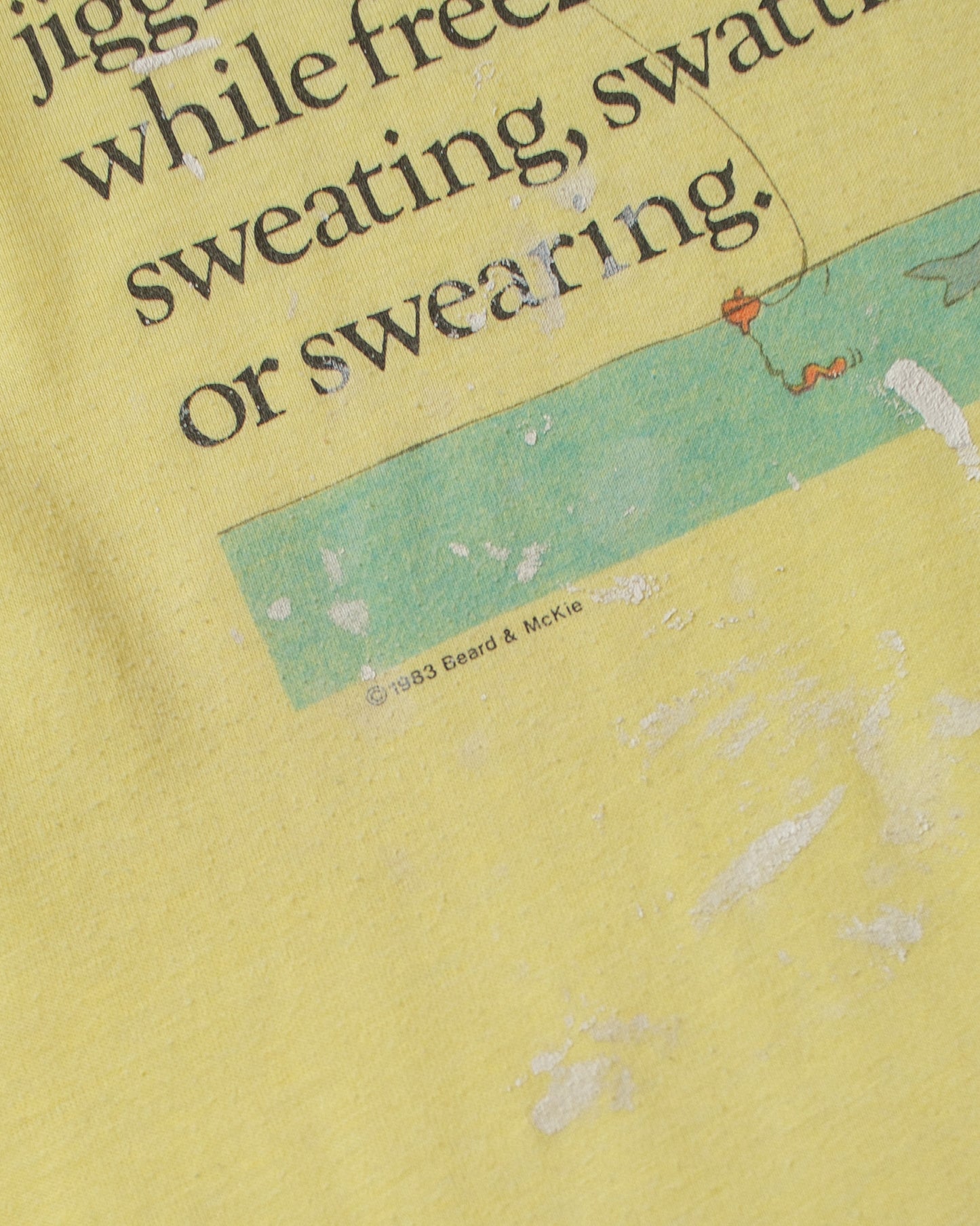 1980s Painter Fishing T-shirt yellow - L