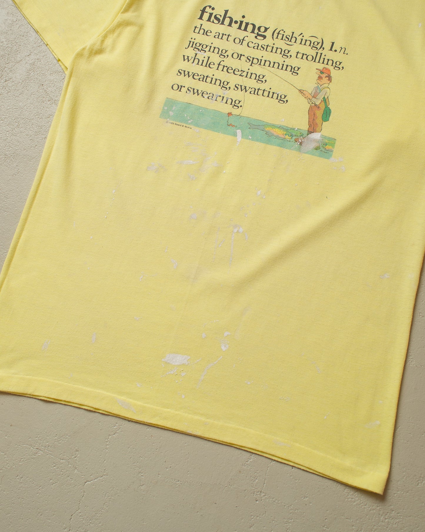 1980s Painter Fishing T-shirt yellow - L