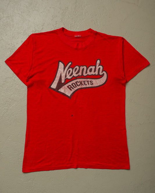 1980s Paperthin Neenah Rockets T-shirt red - M