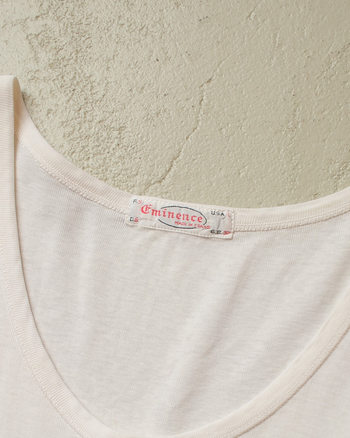 1950s/60s Blank Undershirt white - S/M