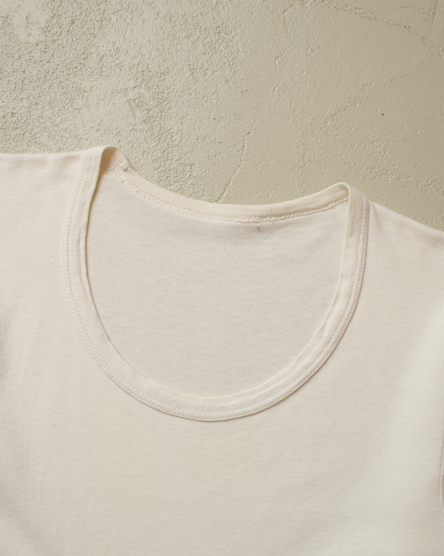 1940s/50s? Contrast Stitch Blank T-shirt white - M