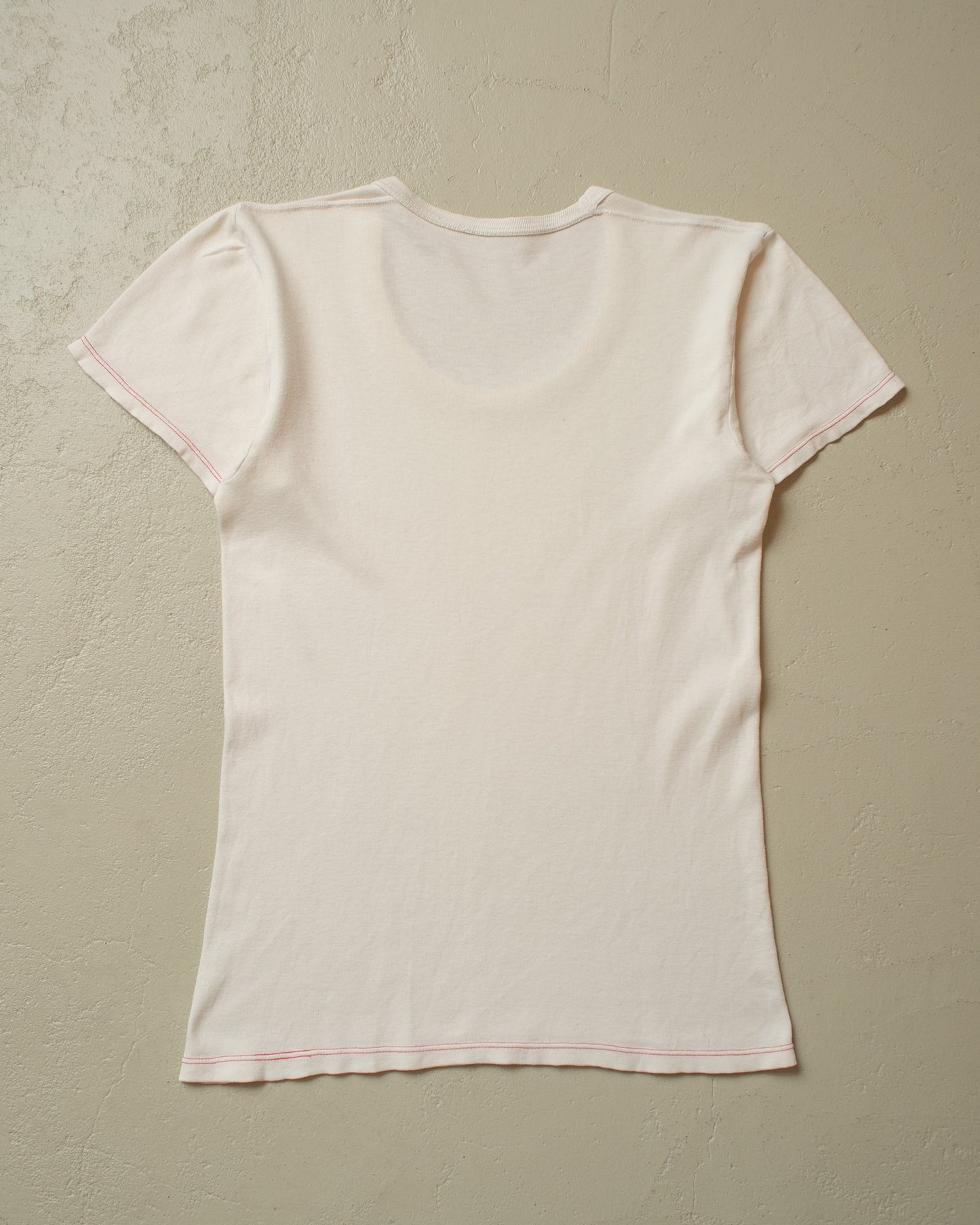 1940s/50s? Contrast Stitch Blank T-shirt white - M