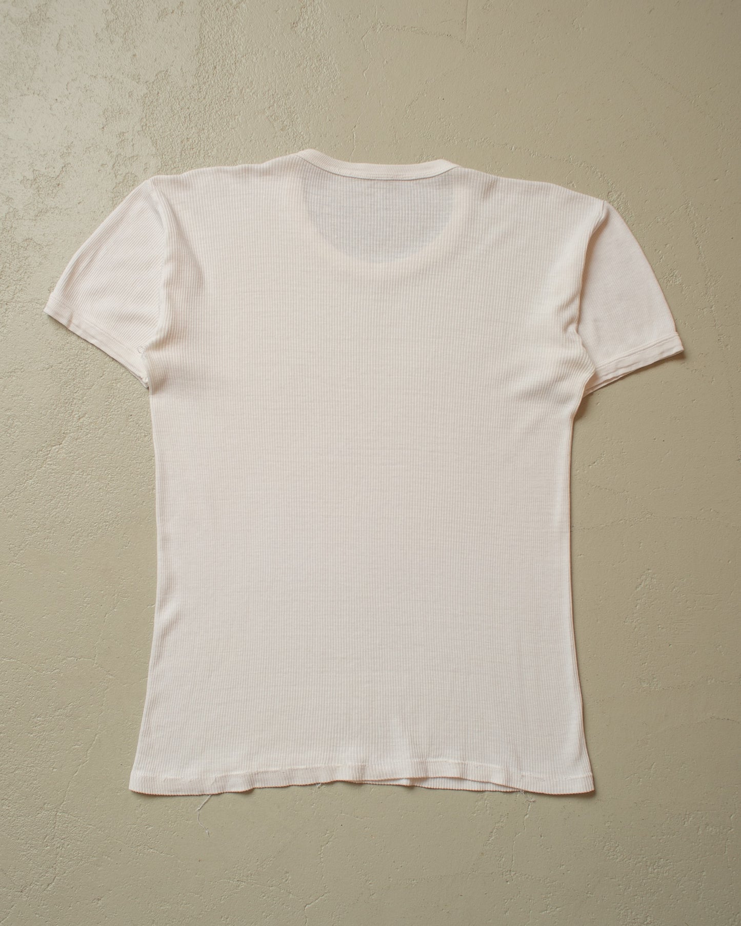 1950s/60s? distressed Blank T-shirt white - M