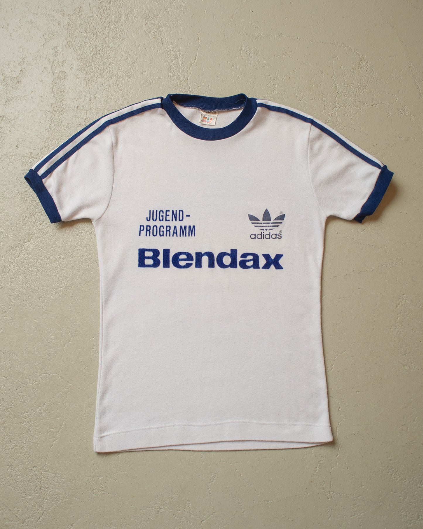 1980s Adidas Blendax Ringer T-shirt white - XS/S